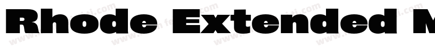 Rhode Extended Mediu字体转换